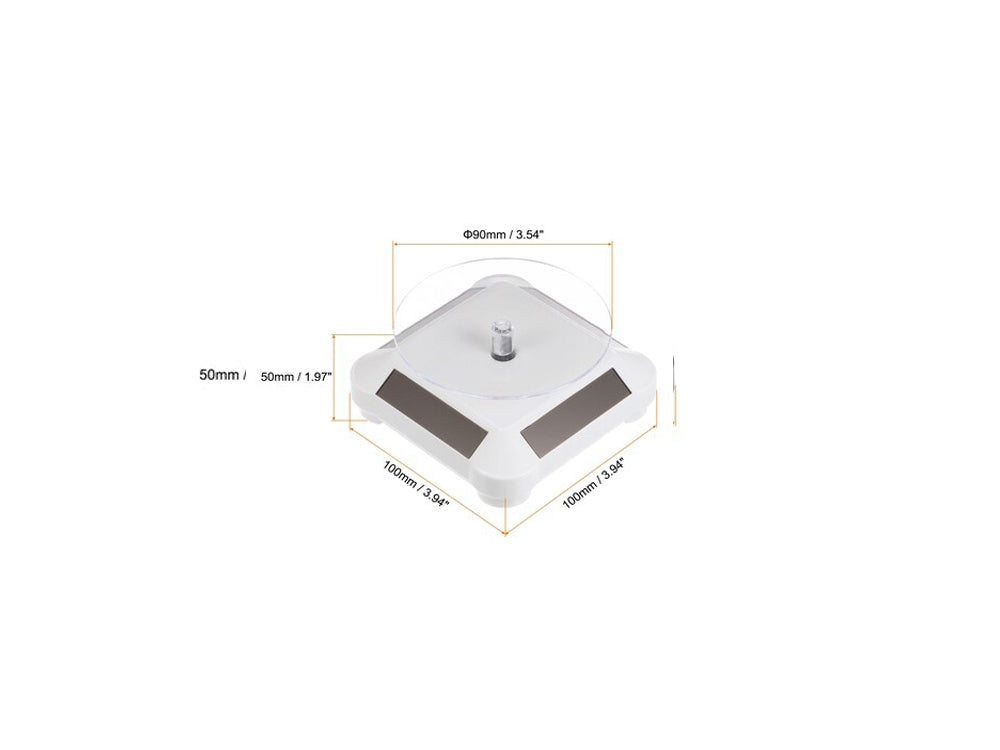 3.5 Solar Rotating Display Stand with White Base for 1/64 Scale Model Cars Other