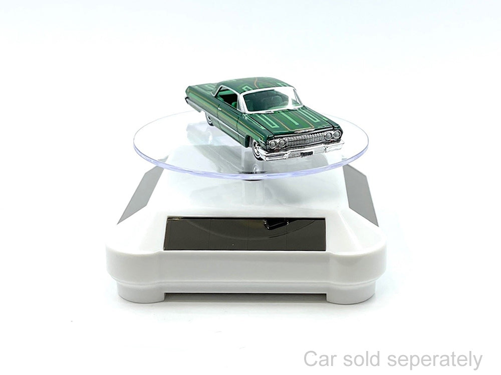 3.5 Solar Rotating Display Stand with White Base for 1/64 Scale Model Cars Other