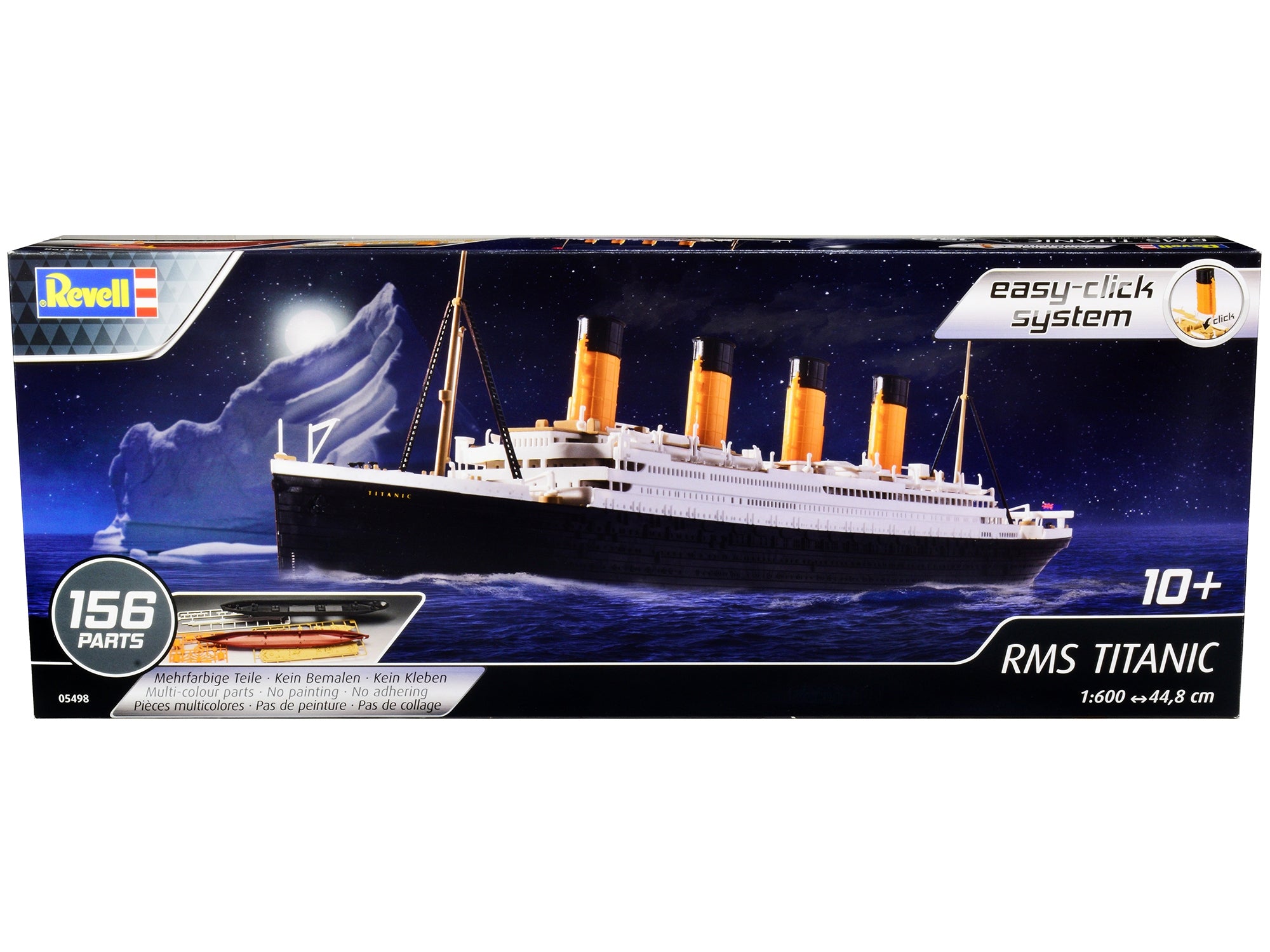 Level 2 Easy Click Model Kit RMS Titanic Passenger Liner Ship 1/600 Scale Model by Revell Revell