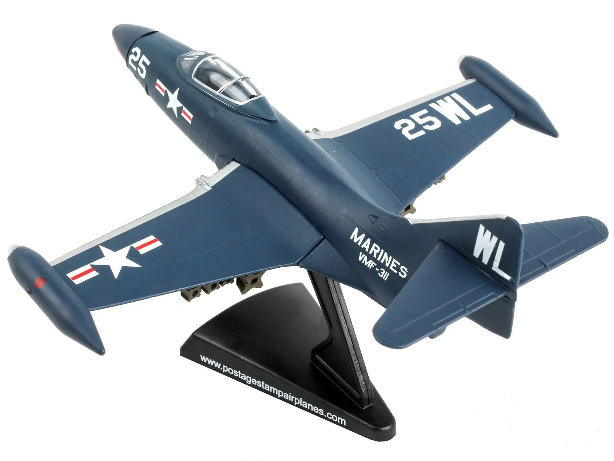 Grumman F9F Panther Fighter Aircraft "VMF-311 United States Marine Corps" 1/100 Diecast Model Airplane by Postage Stamp Postage Stamp