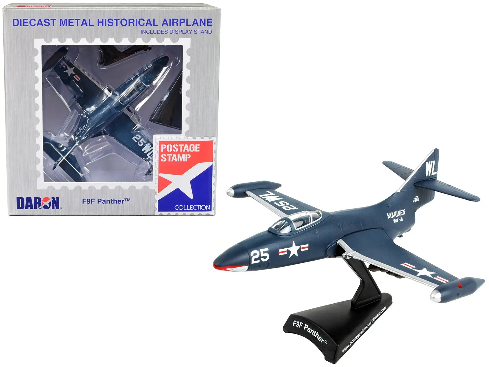 Grumman F9F Panther Fighter Aircraft "VMF-311 United States Marine Corps" 1/100 Diecast Model Airplane by Postage Stamp Postage Stamp