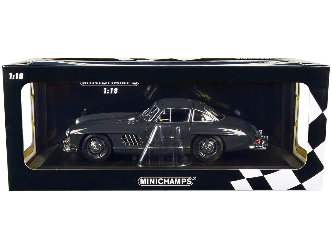 1955 Mercedes-Benz 300 SL W198 Dark Gray Limited Edition to 414 pieces Worldwide 1/18 Diecast Model Car by Minichamps Minichamps