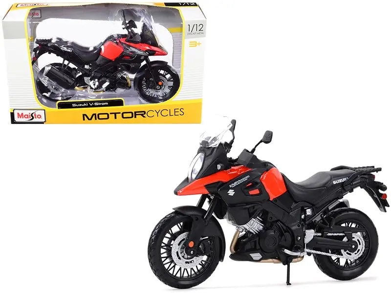 Suzuki V-Strom Red and Black 1/12 Diecast Motorcycle Model by Maisto Maisto