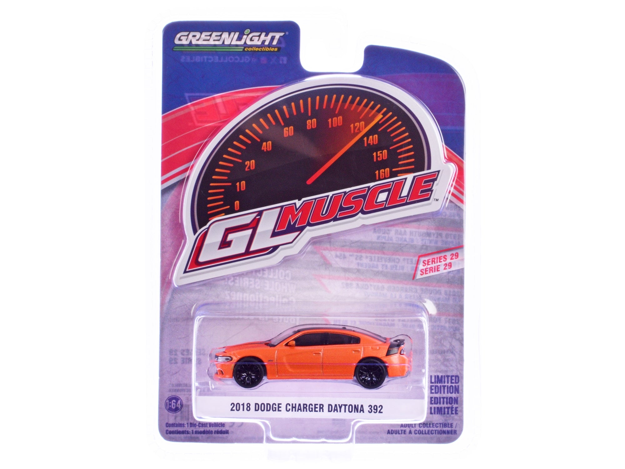 2018 Dodge Charger Daytona 392 Go Mango Orange "GreenLight Muscle" Series 29 1/64 Diecast Model Car by Greenlight Greenlight