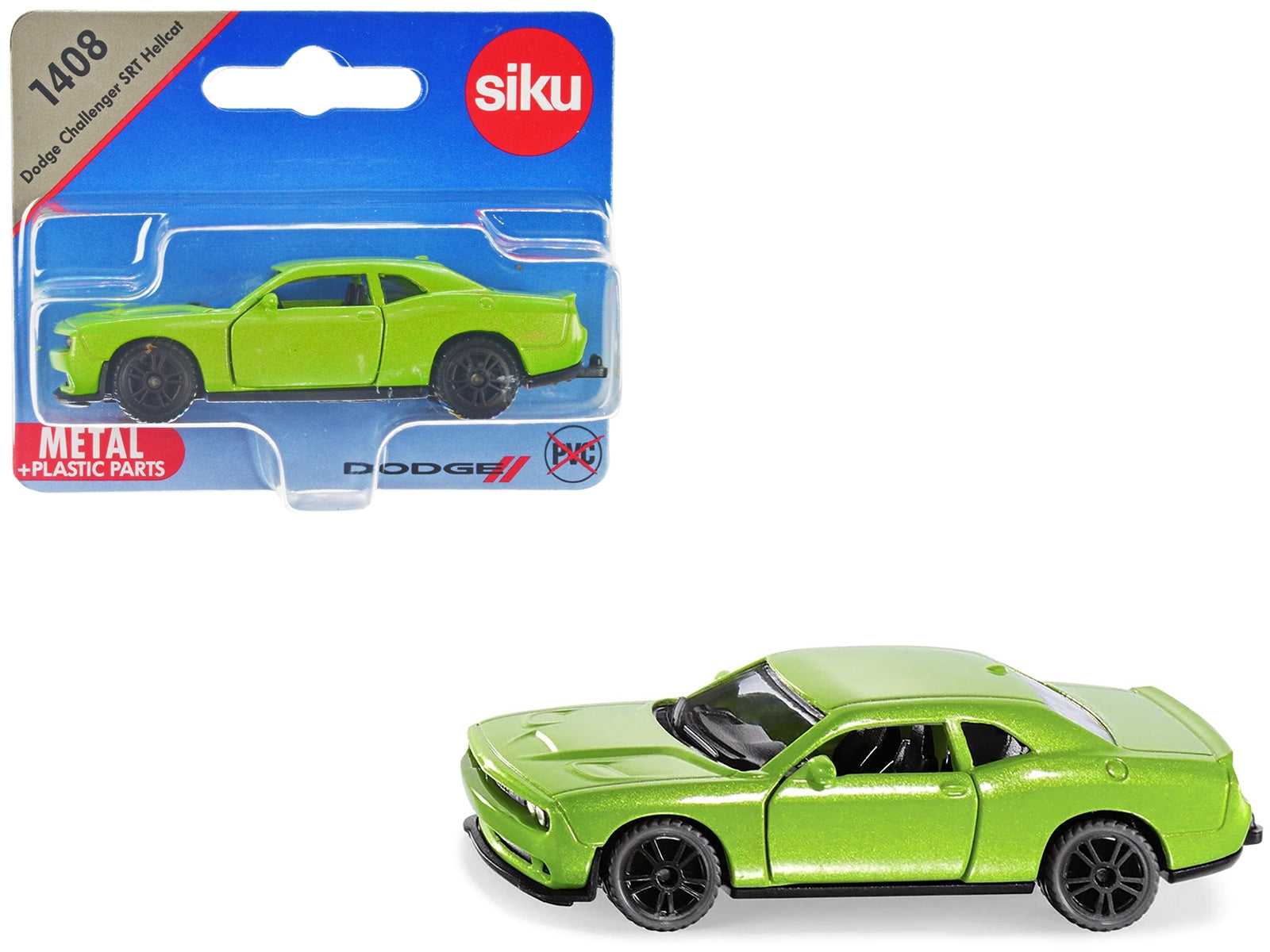 Dodge Challenger SRT Hellcat Green Metallic Diecast Model Car by Siku SIKU