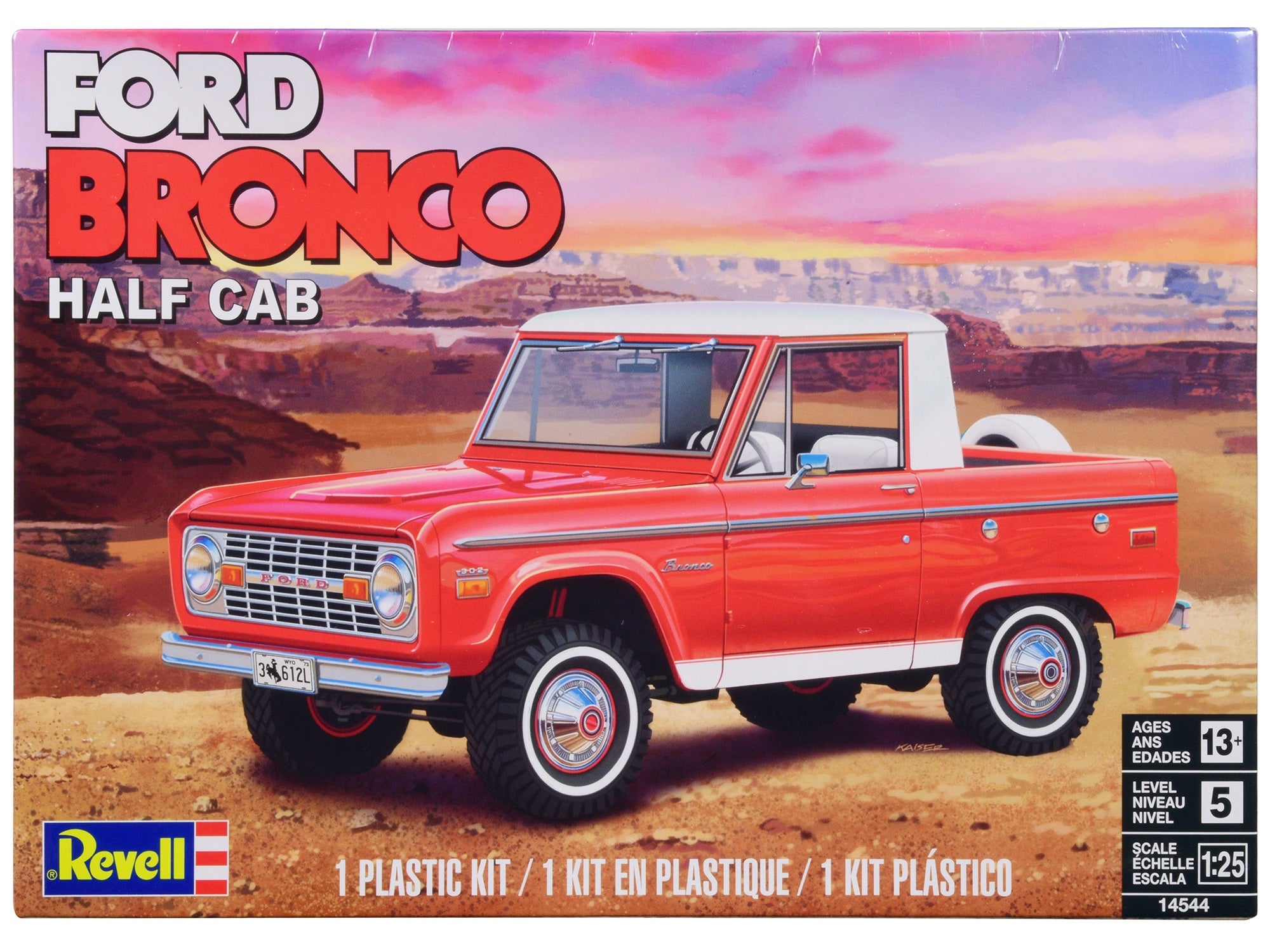 Level 5 Model Kit Ford Bronco Half Cab 1/25 Scale Model by Revell Revell