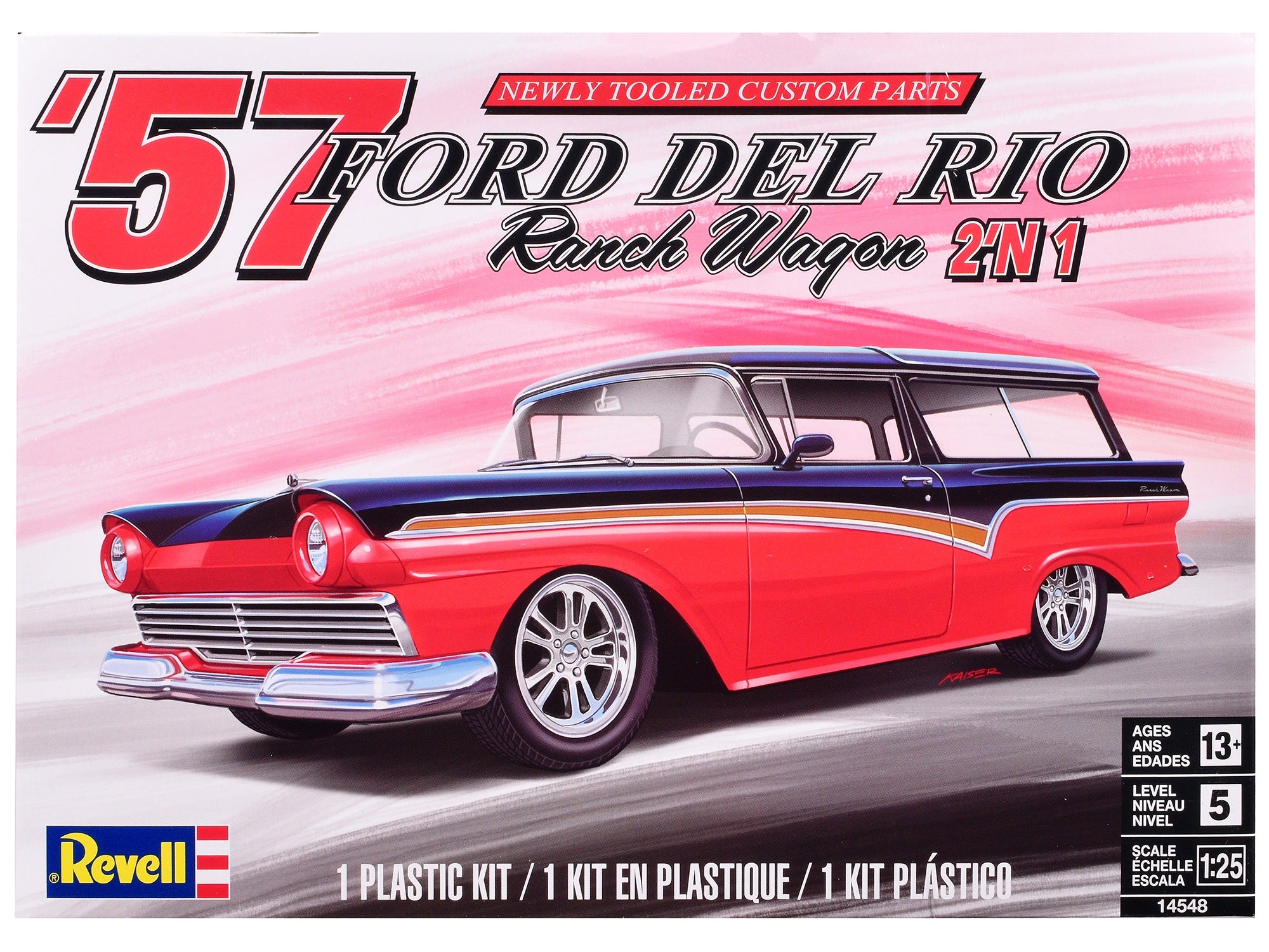 Level 5 Model Kit 1957 Ford Del Rio Ranch Wagon 2-in-1 Kit 1/25 Scale Model by Revell Revell