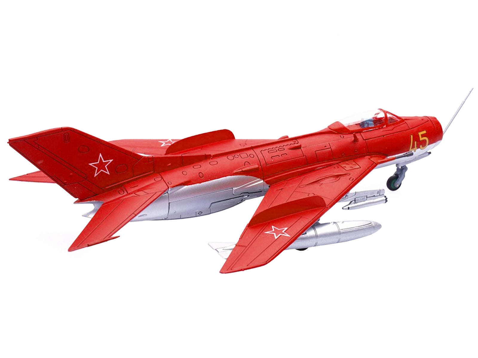 Mikoyan-Gurevich MiG-19S Farmer C Fighter Aircraft "Yellow 45" "VVS Display Team Soviet Air Force Kubinka Air Base" (1960) "Wing" Series  1/72 Diecast Model by Panzerkampf Panzerkampf