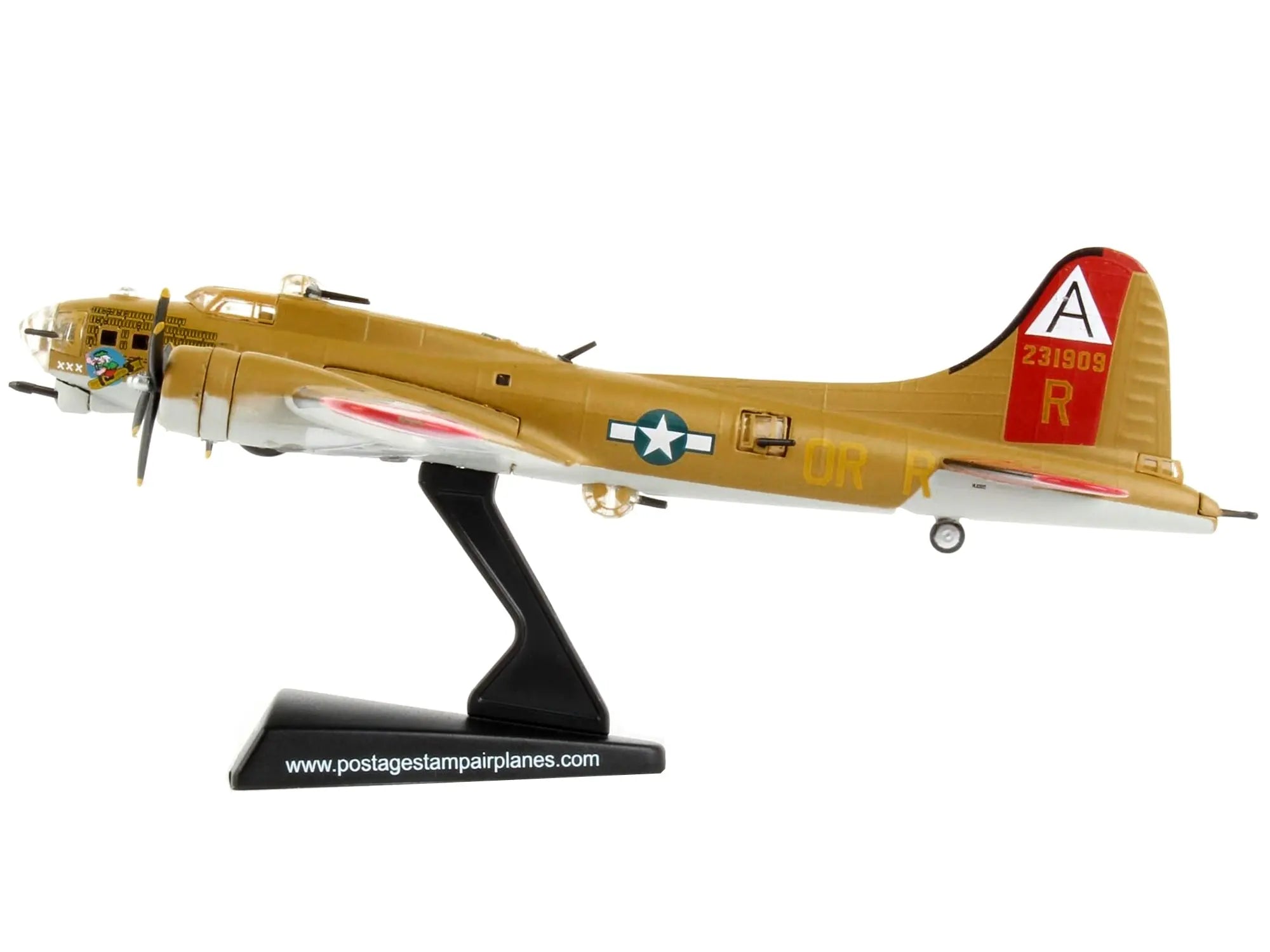 Boeing B-17G Flying Fortress Bomber Aircraft "Nine-O-Nine" United States Army Air Corps 1/155 Diecast Model Airplane by Postage Stamp Postage Stamp