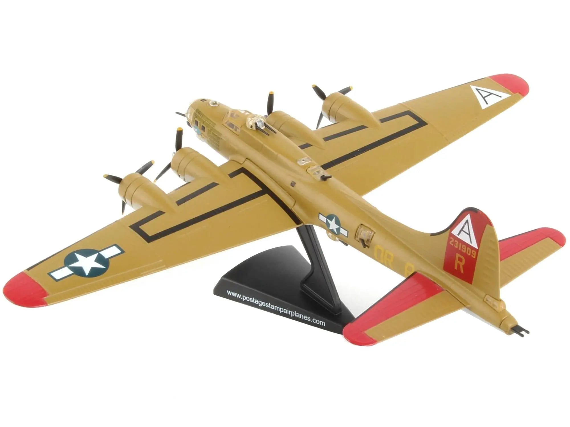 Boeing B-17G Flying Fortress Bomber Aircraft "Nine-O-Nine" United States Army Air Corps 1/155 Diecast Model Airplane by Postage Stamp Postage Stamp