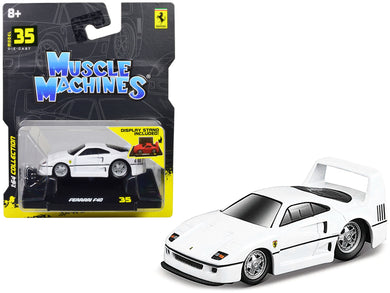 Ferrari F40 White 1/64 Diecast Model Car by Muscle Machines Muscle Machines