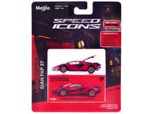 Load image into Gallery viewer, Lamborghini Sian FKP 37 Red Metallic &quot;Speed Icons&quot; Series 1/64 Diecast Model Car by Maisto Maisto
