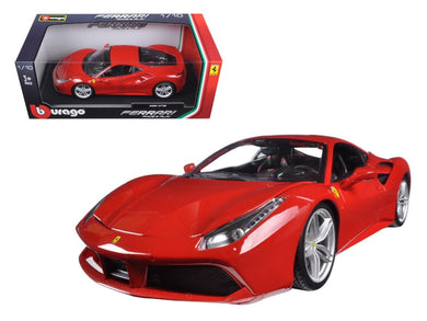 Ferrari 488 GTB Red 1/18 Diecast Model Car by Bburago Bburago