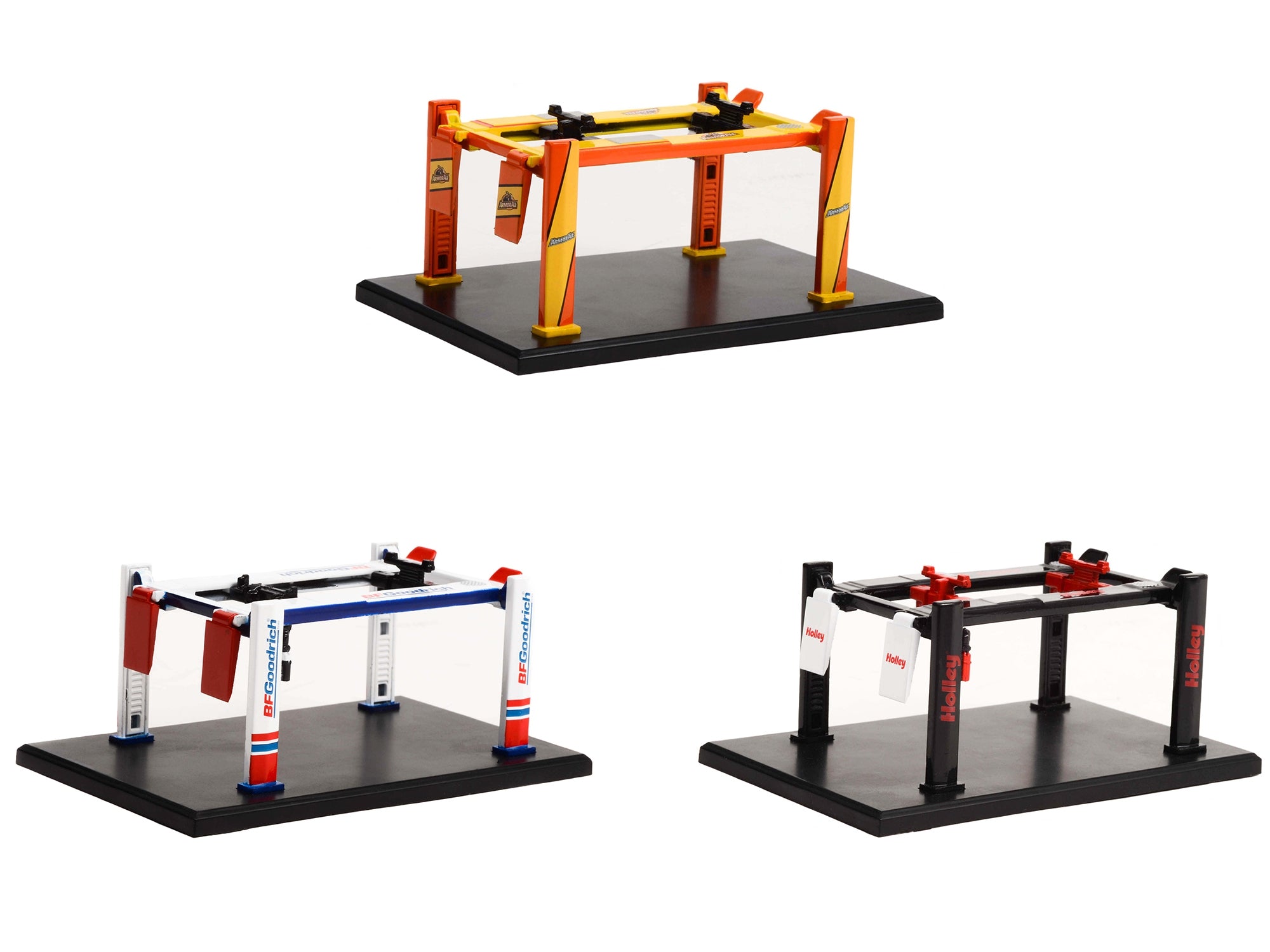 "Four-Post Lifts" Set of 3 pieces Series 4 1/64 Diecast Models by Greenlight Greenlight