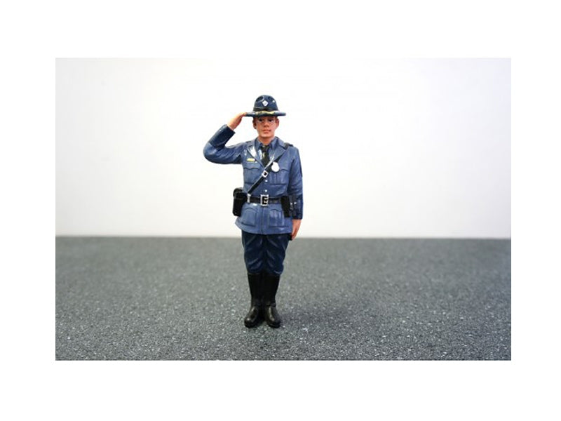 State Trooper Brian Figure For 1:24 Diecast Model Cars by American Diorama American Diorama