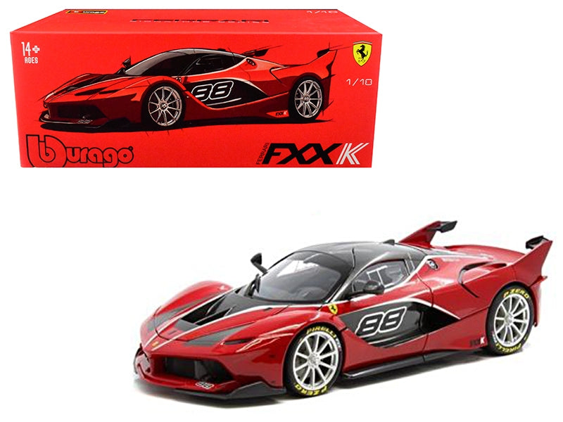 Ferrari FXX-K #88 Red "Signature Series" 1/18 Diecast Model Car by Bburago Bburago