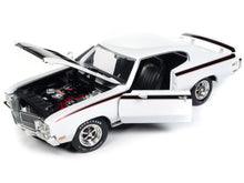 Load image into Gallery viewer, 1970 Buick GSX Apollo White with Black and Red Stripes &quot;Muscle Car &amp; Corvette Nationals&quot; (MCACN) &quot;American Muscle&quot; Series 1/18 Diecast Model Car by Auto World Autoworld
