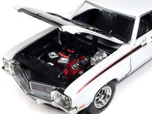 Load image into Gallery viewer, 1970 Buick GSX Apollo White with Black and Red Stripes &quot;Muscle Car &amp; Corvette Nationals&quot; (MCACN) &quot;American Muscle&quot; Series 1/18 Diecast Model Car by Auto World Autoworld
