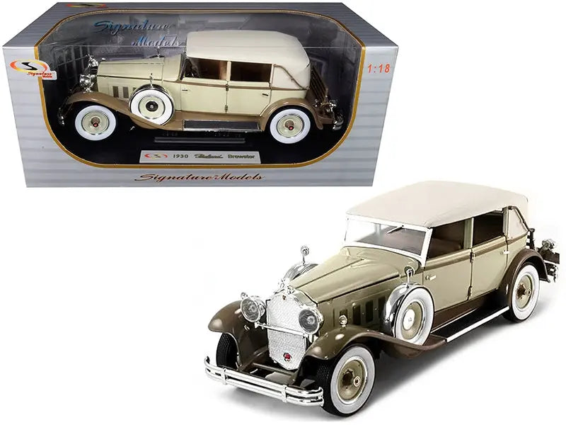 1930 Packard Brewster Tan and Coffee Brown 1/18 Diecast Model Car by Signature Models Signature Models