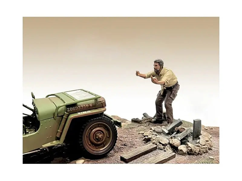 "4X4 Mechanic" Figure 6 for 1/18 Scale Models by American Diorama American Diorama