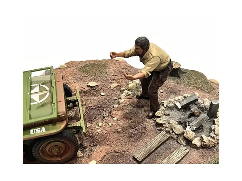 "4X4 Mechanic" Figure 6 for 1/18 Scale Models by American Diorama American Diorama