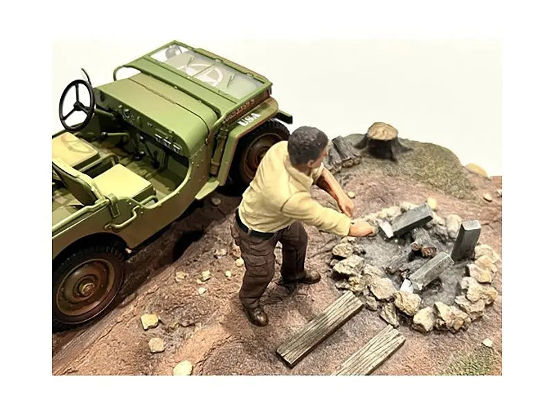 "4X4 Mechanic" Figure 3 for 1/18 Scale Models by American Diorama American Diorama