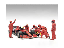 Load image into Gallery viewer, Formula One F1 Pit Crew 7 Figure Set Team Red Release III for 1/18 Scale Models by American Diorama American Diorama
