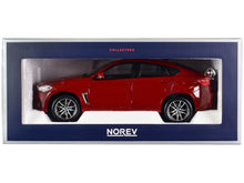 Load image into Gallery viewer, 2015 BMW X6 M Red Metallic with Sunroof 1/18 Diecast Model Car by Norev Norev

