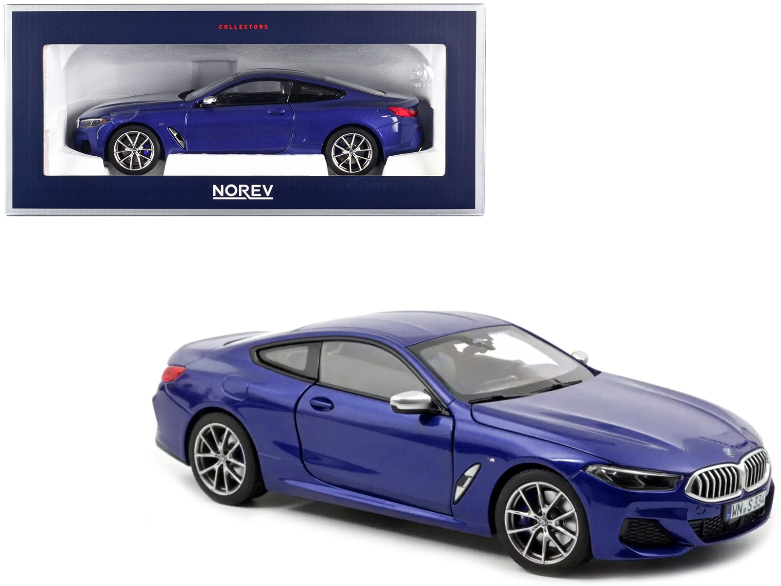 2018 BMW M850i Blue Metallic 1/18 Diecast Model Car by Norev Norev