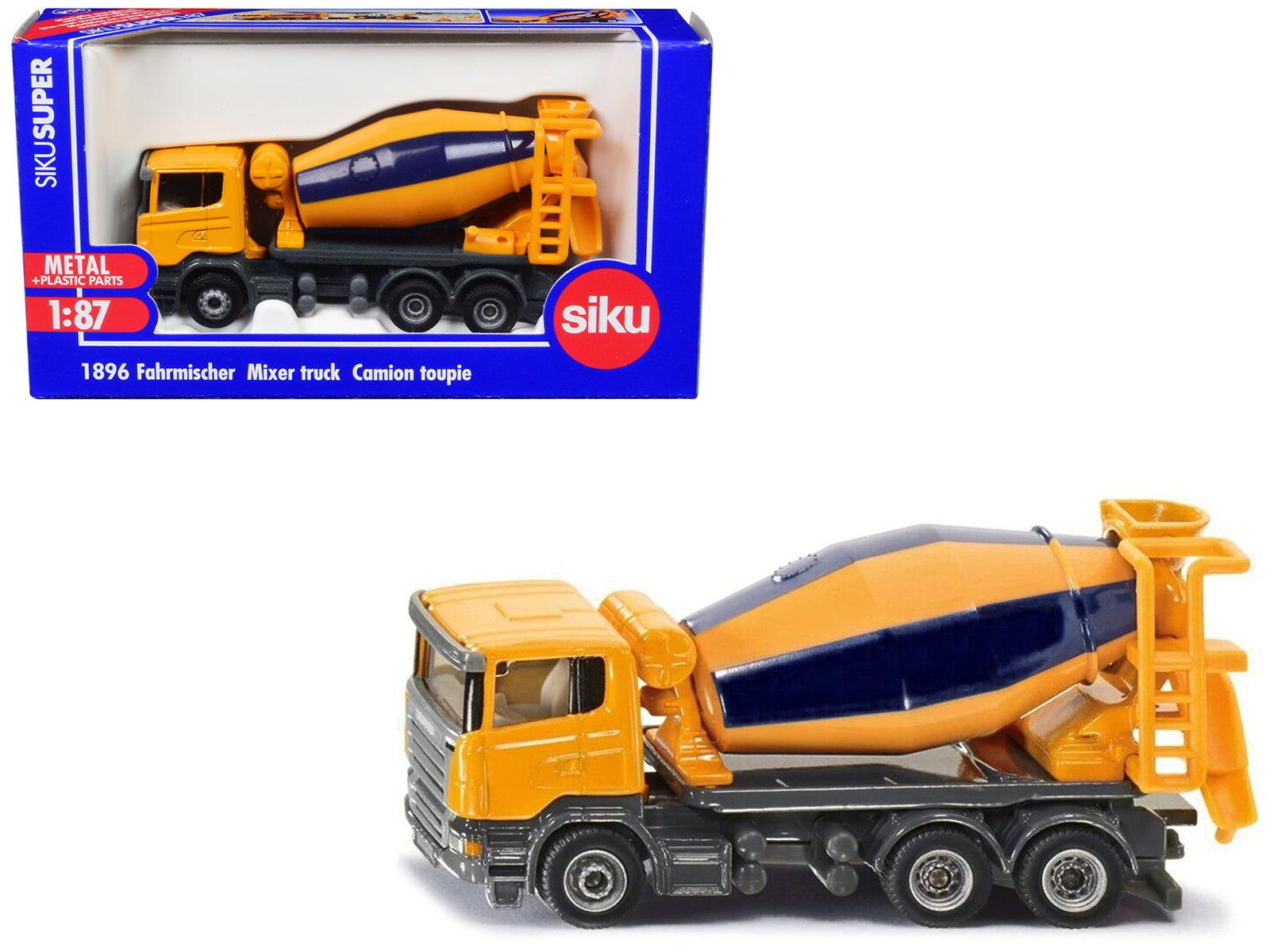 Scania Mixer Truck Yellow 1/87 (HO) Diecast Model by Siku SIKU