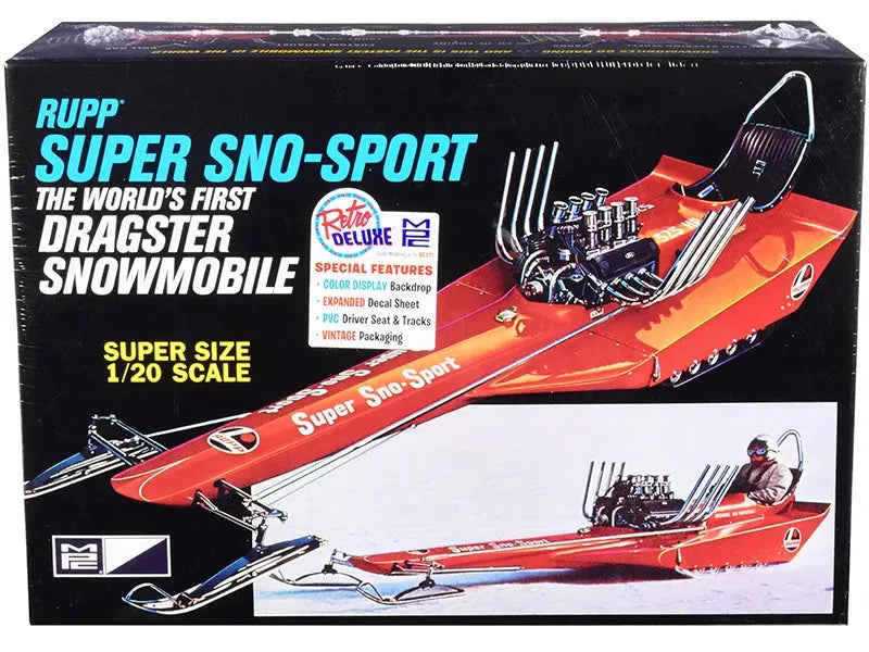 Skill 2 Model Kit Rupp Super Sno-Sport Snowmobile Dragster (The World's First) 1/20 Scale Model by MPC MPC
