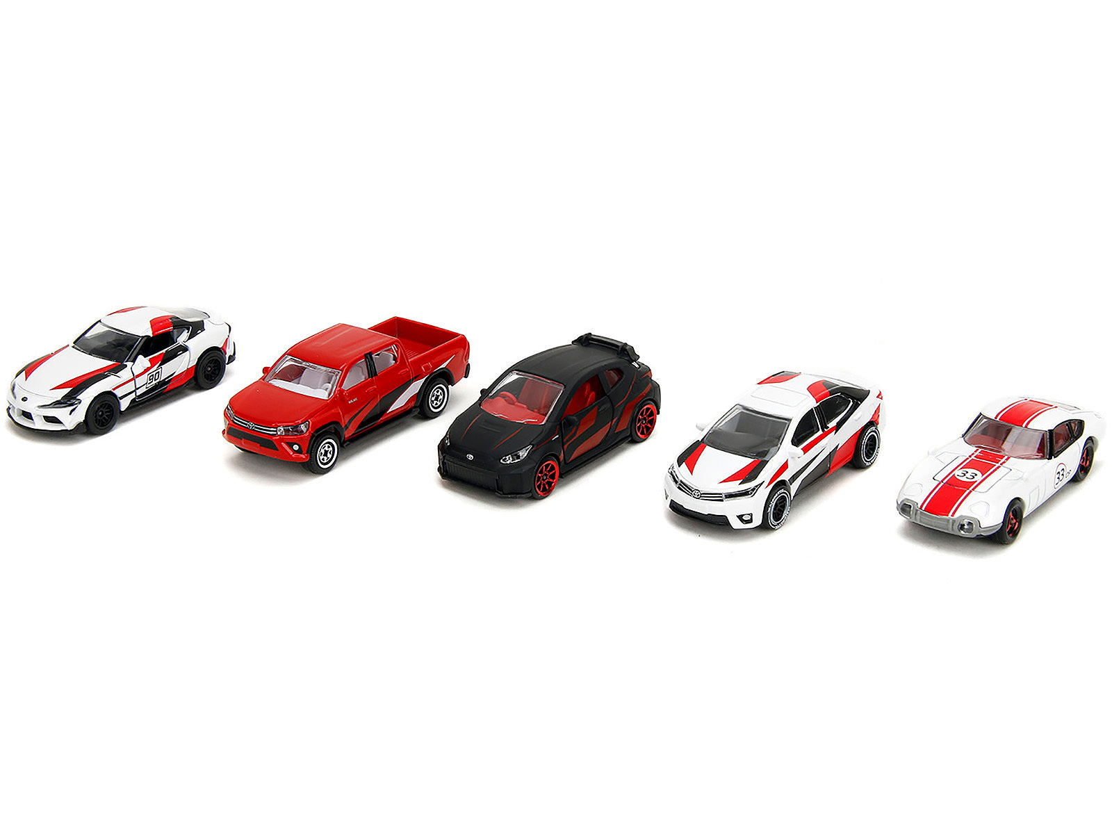 Toyota Racing Giftpack (2024) 5 piece Set 1/64 Diecast Model Cars by Majorette Majorette