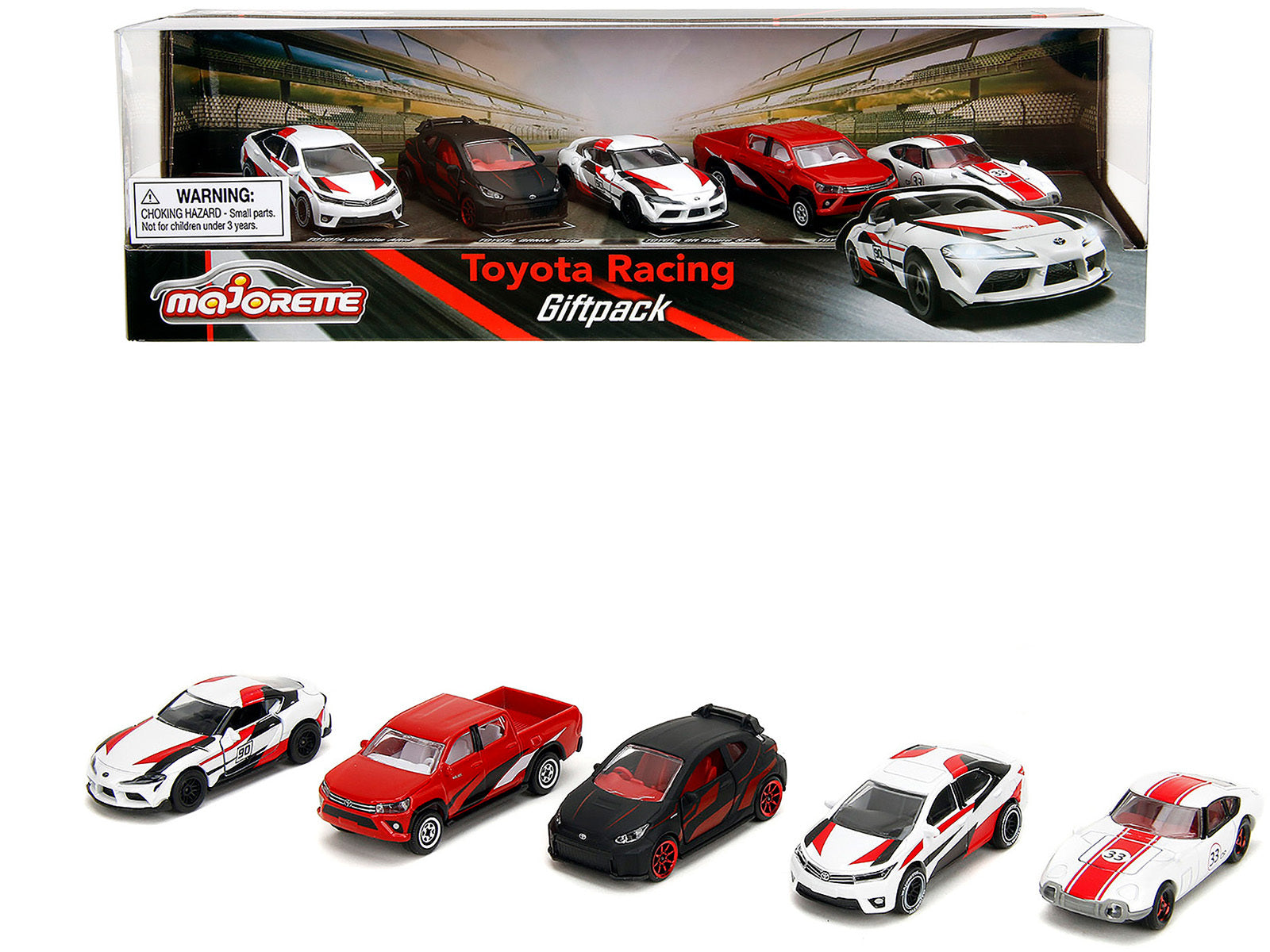 Toyota Racing Giftpack (2024) 5 piece Set 1/64 Diecast Model Cars by Majorette Majorette