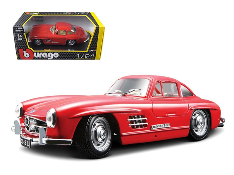 1954 Mercedes 300 SL Gullwing Red 1/24 Diecast Model Car by Bburago Bburago