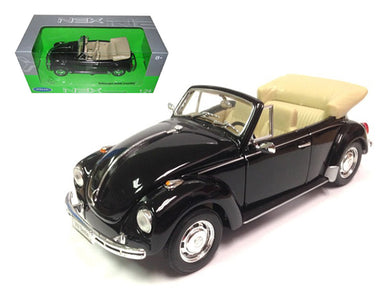 Volkswagen Beetle Convertible Black 1/24 Diecast Model Car by Welly Welly