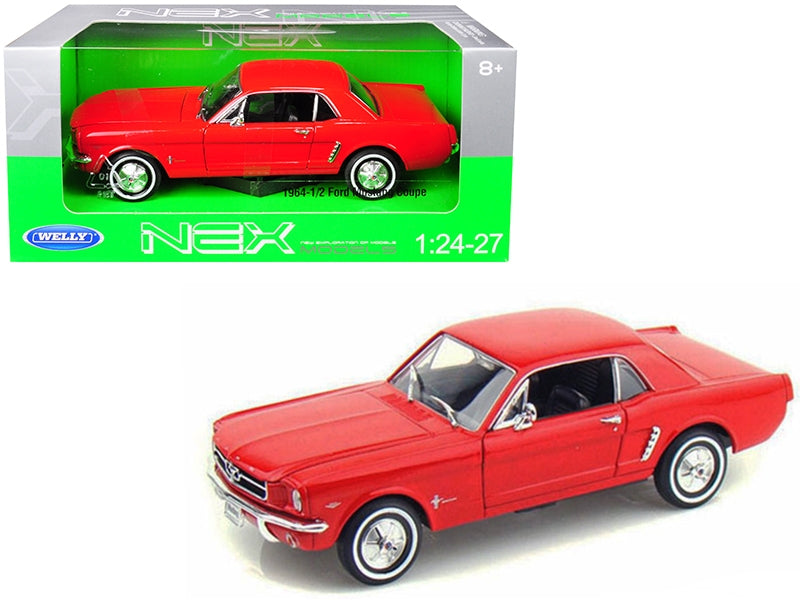 1964 1/2 Ford Mustang Coupe Hardtop Red 1/24 Diecast Model Car by Welly Welly