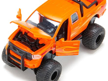 Load image into Gallery viewer, Ram 1500 Pickup Truck Lifted with Balloon Tires Orange with Flames 1/50 Diecast Model by Siku SIKU
