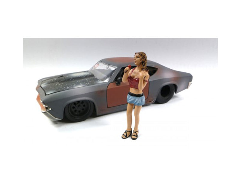 Look Out Girl Monica Figure For 1:24 Scale Diecast Car Models by American Diorama American Diorama