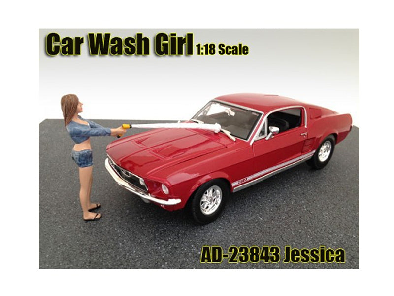 Car Wash Girl Jessica Figurine for 1/18 Scale Models by American Diorama American Diorama