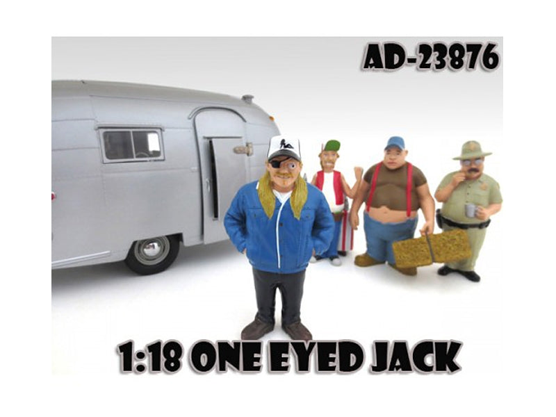 One Eyed Jack "Trailer Park" Figure For 1:18 Scale Diecast Model Cars by American Diorama American Diorama