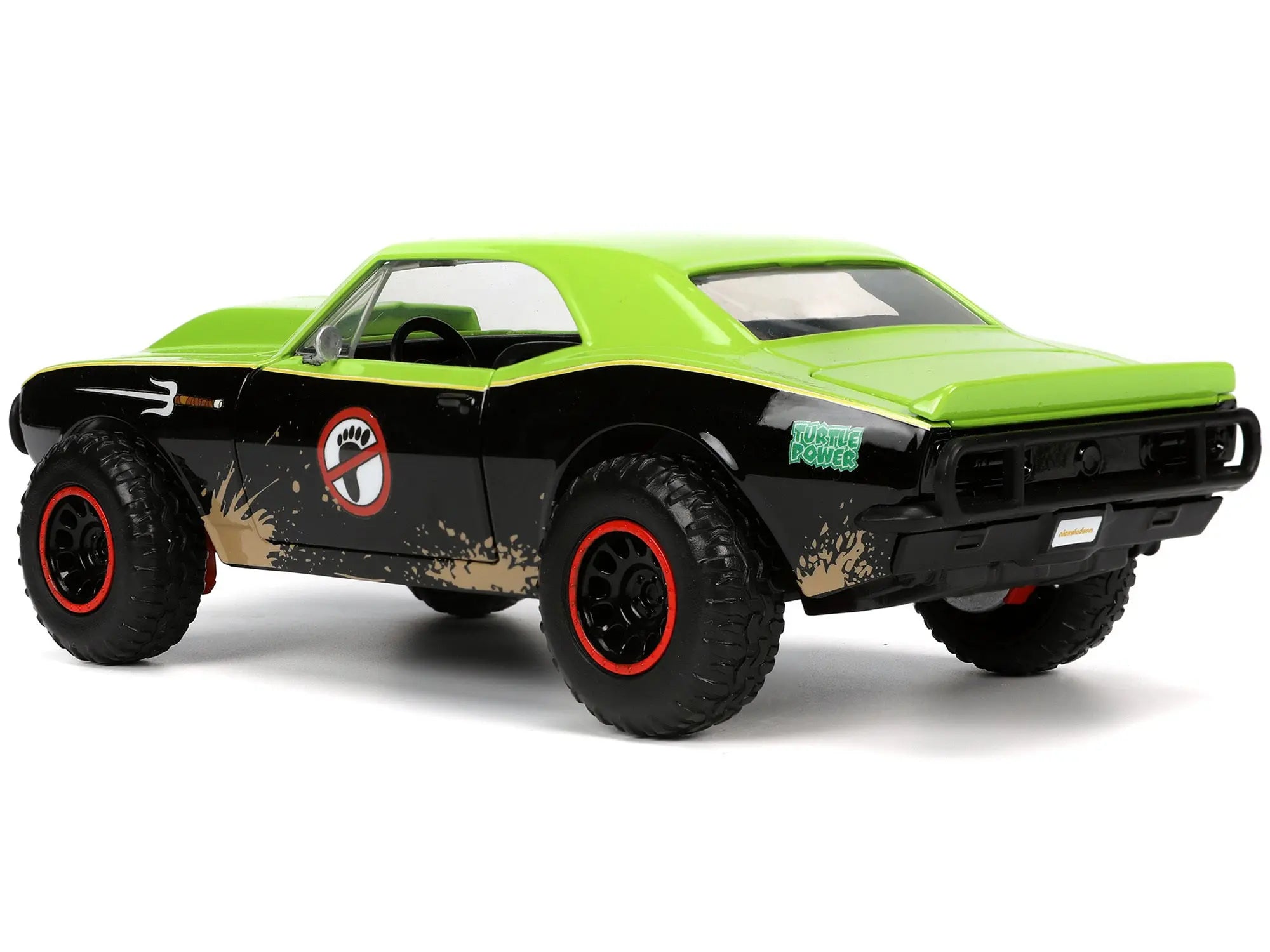 1967 Chevrolet Camaro Offroad Bright Green and Matt Black (Dirty Version) and Raphael Diecast Figure "Teenage Mutant Ninja Turtles" "Hollywood Rides" Series 1/24 Diecast Model Car by Jada Jada