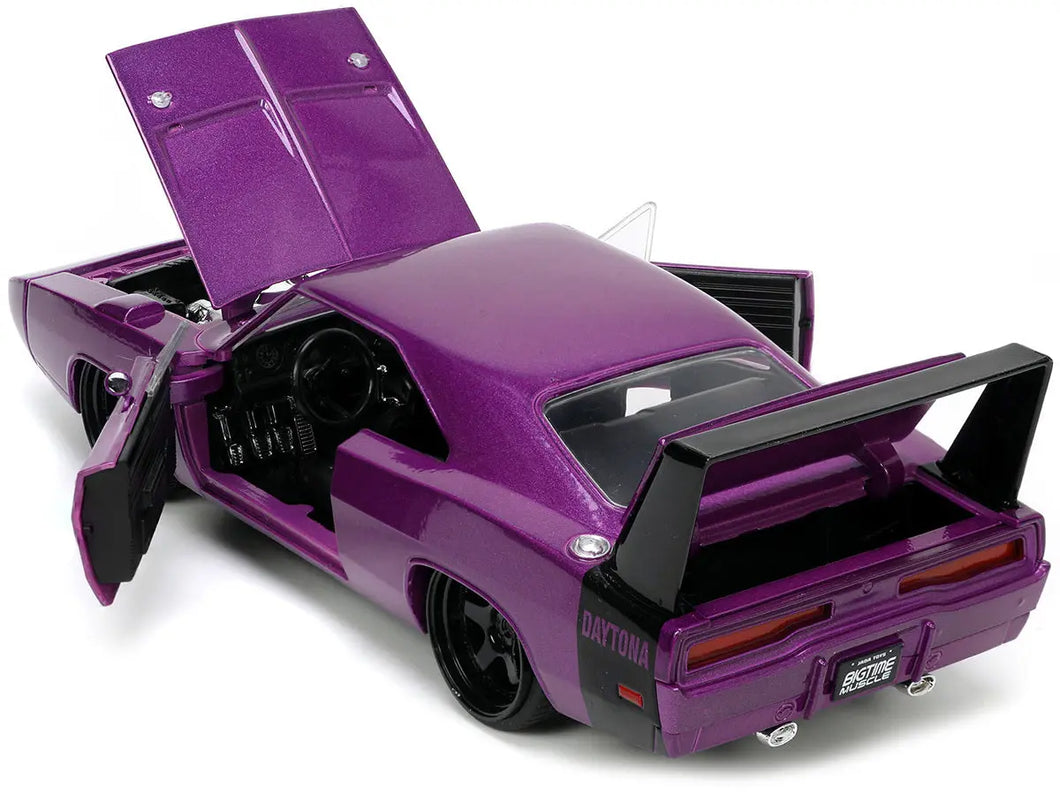 1969 Dodge Charger Daytona Purple Metallic with Black Tail Stripe 