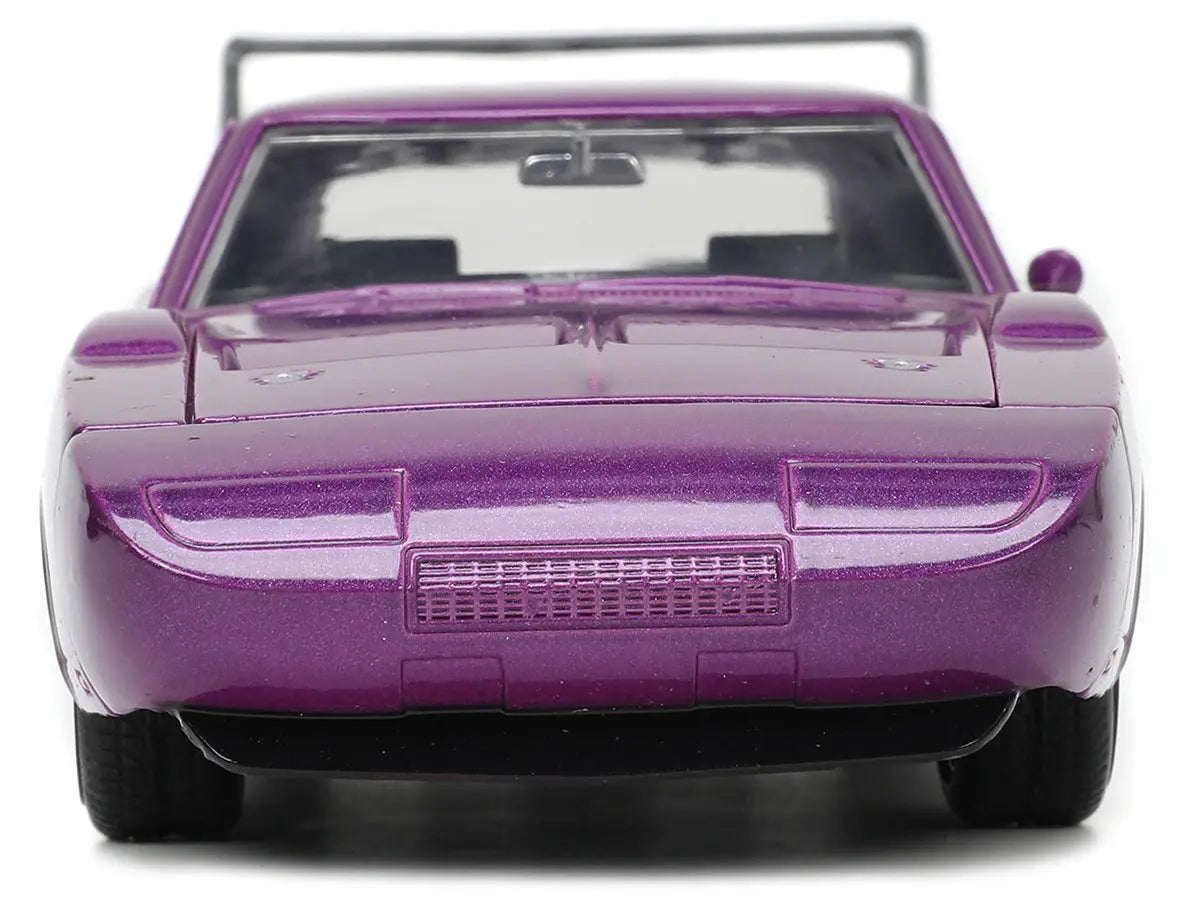 1969 Dodge Charger Daytona Purple Metallic with Black Tail Stripe "Bigtime Muscle" Series 1/24 Diecast Model Car by Jada Jada