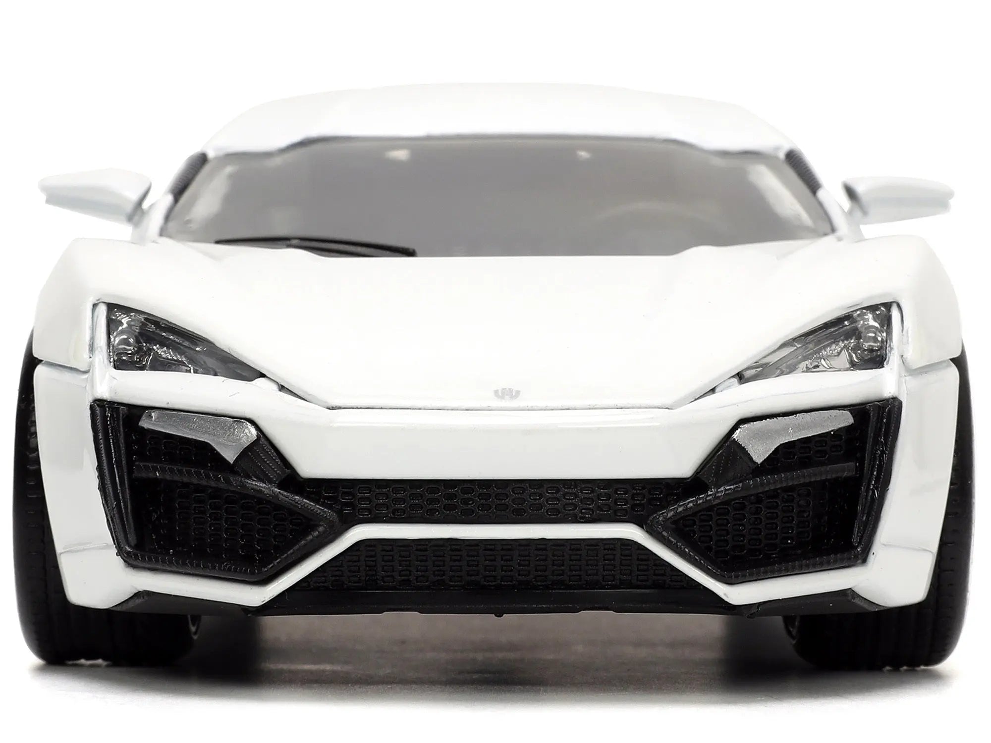 Lykan Hypersport White with Bronze Metallic Rear Spoiler "HKS" "Hyper-Spec" Series 1/24 Diecast Model Car by Jada Jada