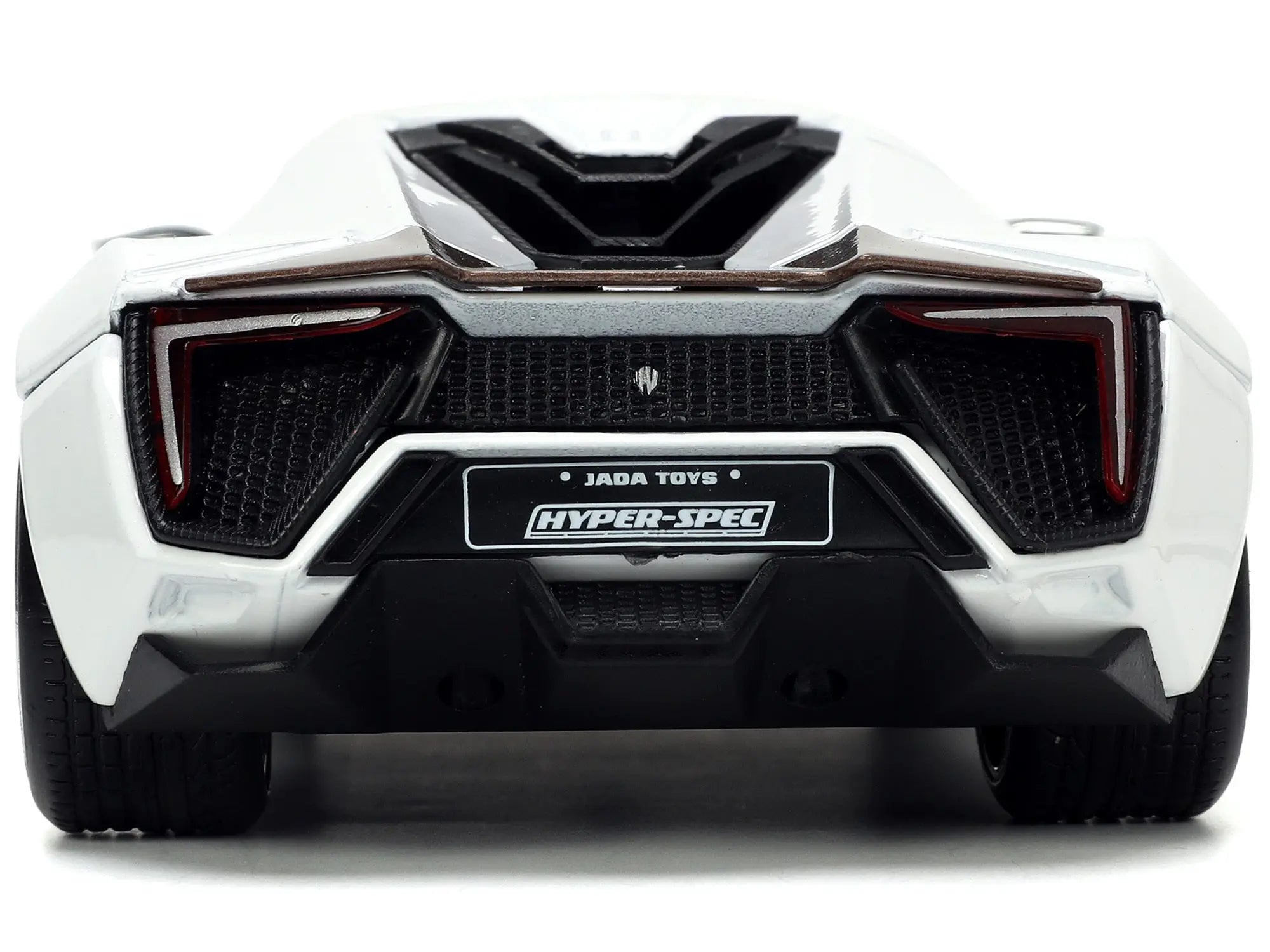 Lykan Hypersport White with Bronze Metallic Rear Spoiler "HKS" "Hyper-Spec" Series 1/24 Diecast Model Car by Jada Jada