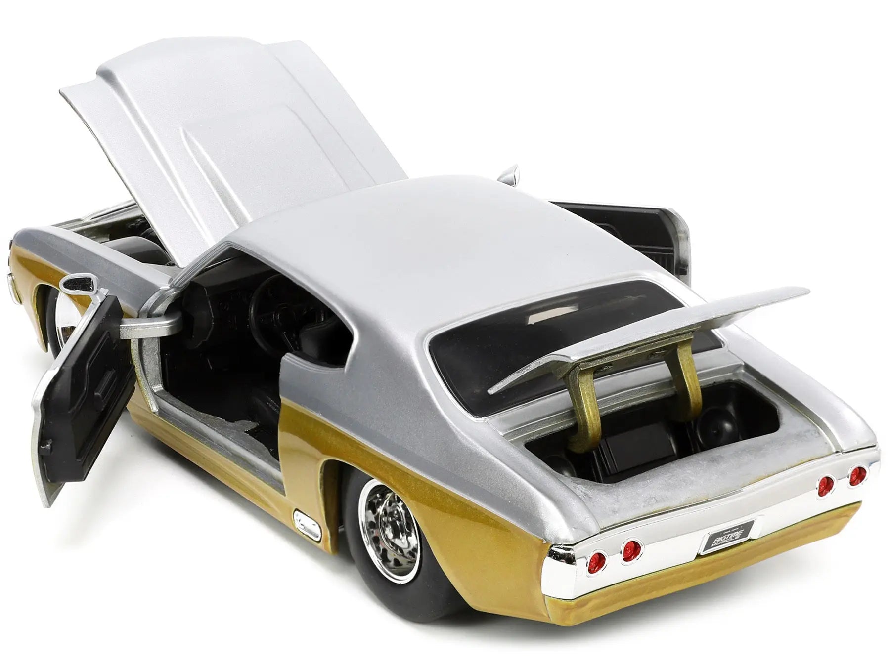 1970 Chevrolet Chevelle SS Gold and Silver Metallic "Bigtime Muscle" 1/24 Diecast Model Car by Jada Jada