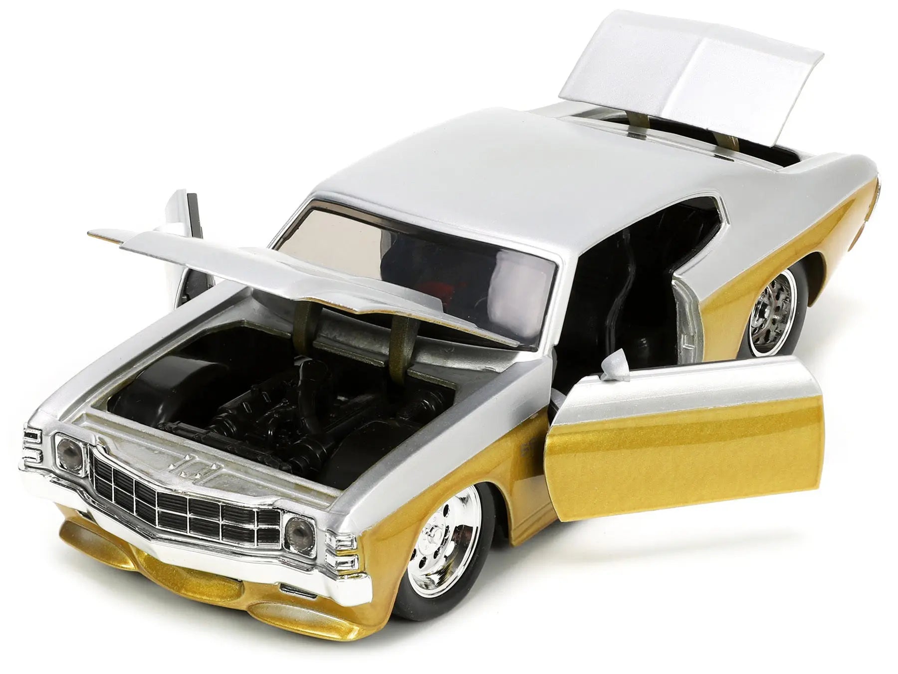 1970 Chevrolet Chevelle SS Gold and Silver Metallic "Bigtime Muscle" 1/24 Diecast Model Car by Jada Jada