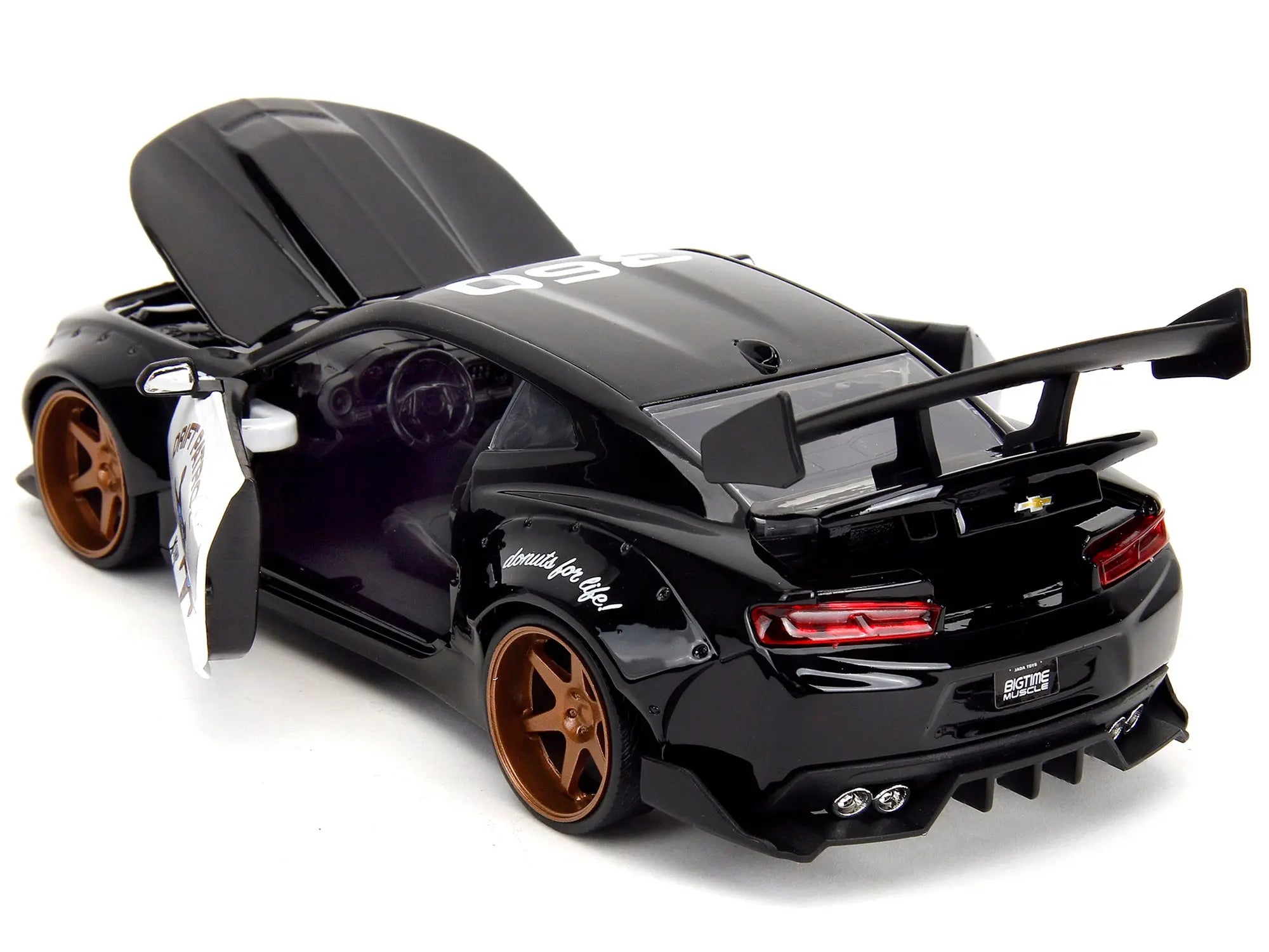 2016 Chevrolet Camaro Widebody Black and White "Drift Patrol" "Wide Body" Series 1/24 Diecast Model Car by Jada Jada