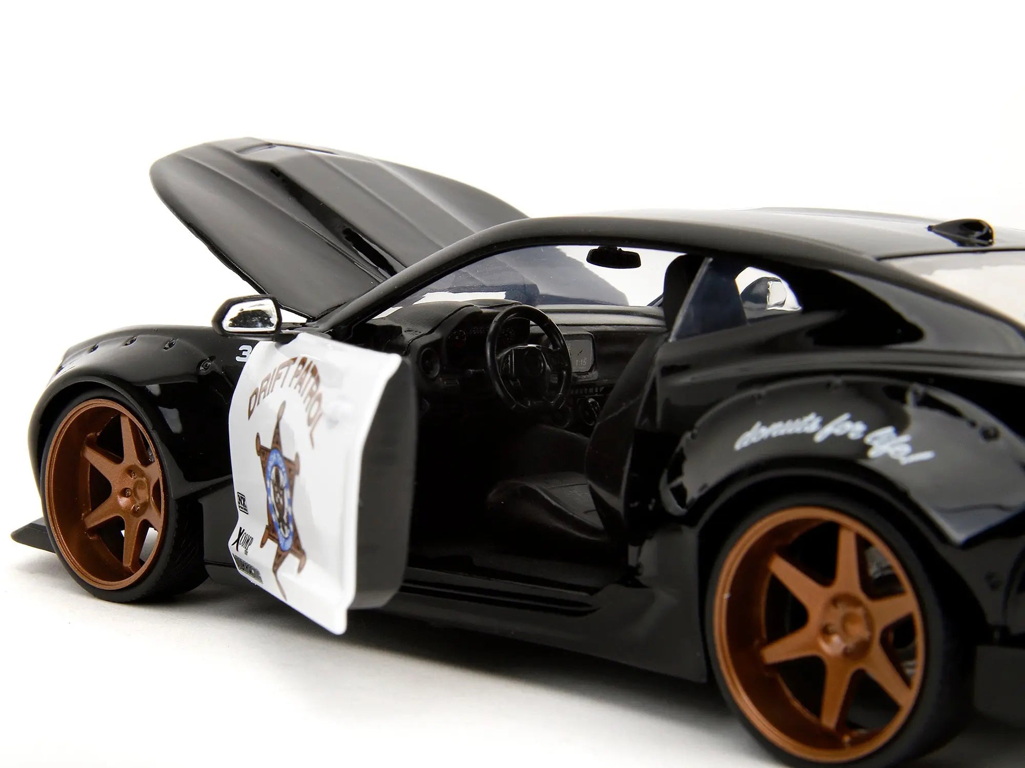 2016 Chevrolet Camaro Widebody Black and White "Drift Patrol" "Wide Body" Series 1/24 Diecast Model Car by Jada Jada