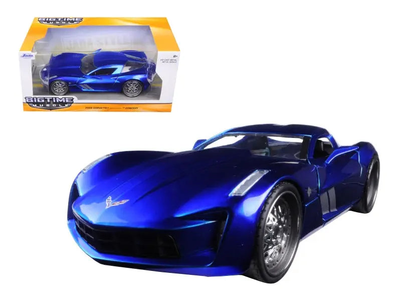 2009 Chevrolet Corvette Stingray Concept Blue 1/24 Diecast Model Car by Jada Jada